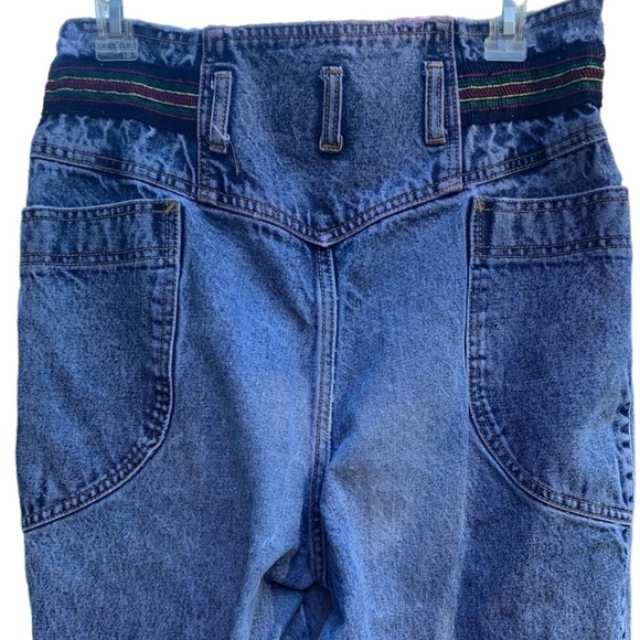 Vintage Rio Stephen Mardon High Waisted Pleated Jeans Size 32 Medium Wash - Picture 12 of 13